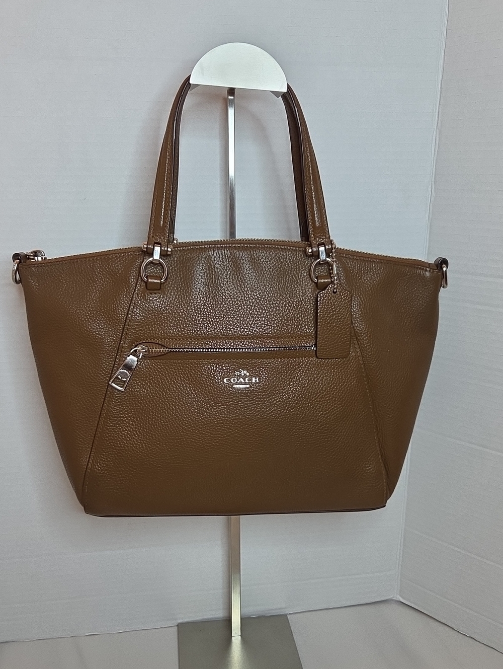 Coach Prairie Satchel In Brown Pebbled Leather - Style 58874
